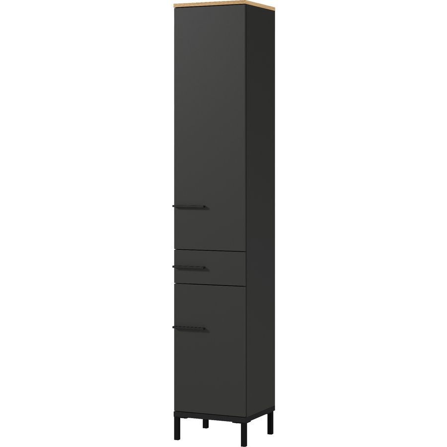 Yonkers Badmeubel Set Twee Grafiet / Eiken Yonkers Badmeubel Set Twee Grafiet / Eiken