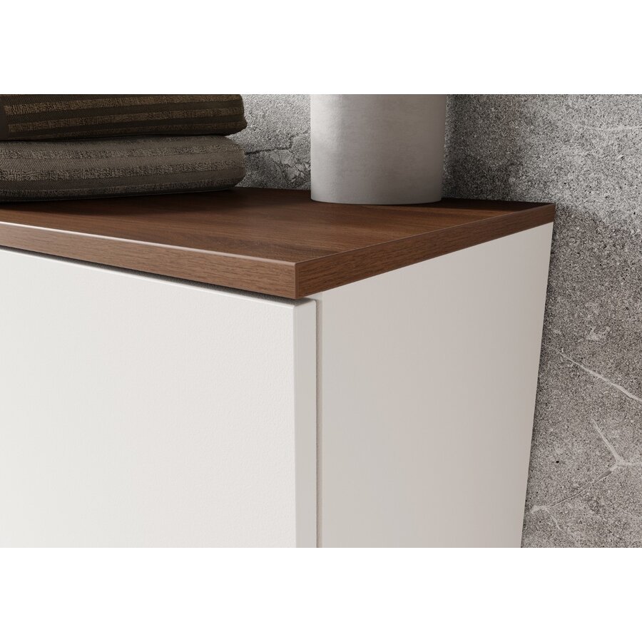 Yonkers Badmeubel Set Een Cashmere / Walnoot Yonkers Badmeubel Set Een Cashmere / Walnoot