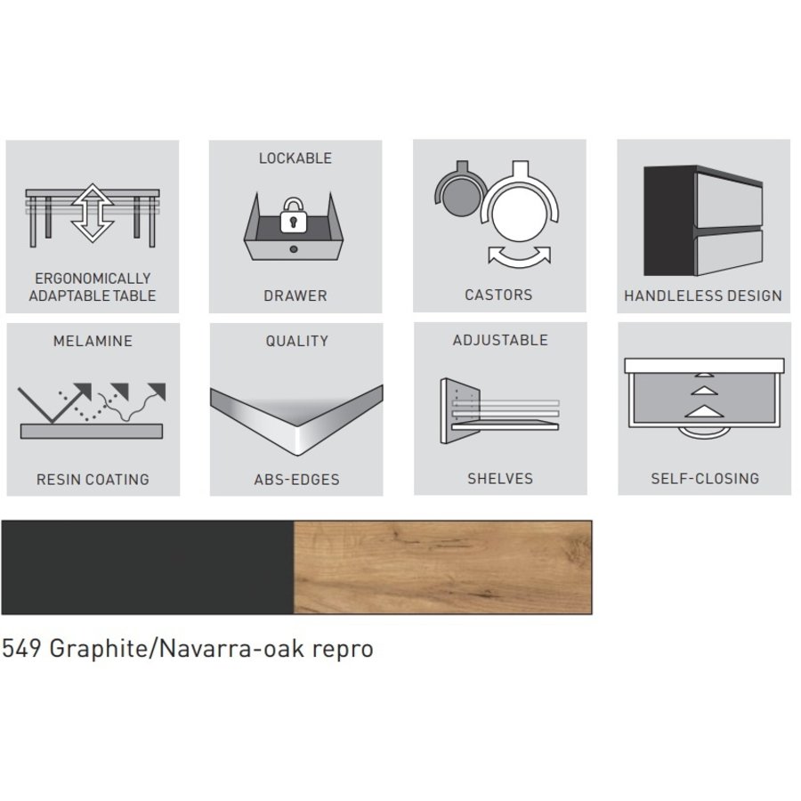 Lissabon Hoekbureau met Kast Lissabon Hoekbureau met Kast