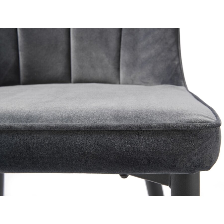 Hudson Stoel Velvet Grijs Hudson Stoel Velvet Grijs