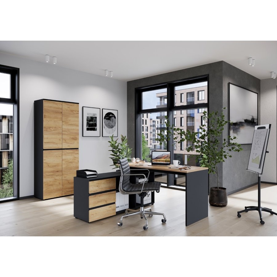 Lissabon Hoekbureau met Kast Lissabon Hoekbureau met Kast