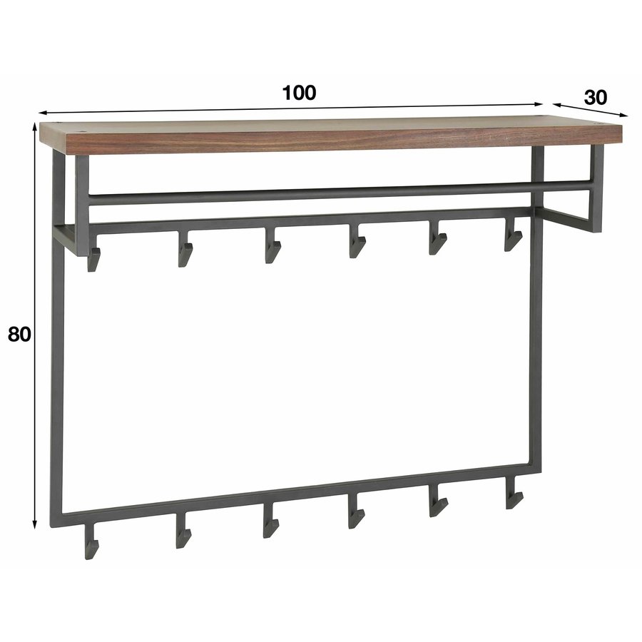 Daytona Kapstok Hoog 12 Haken Daytona Kapstok Hoog 12 Haken