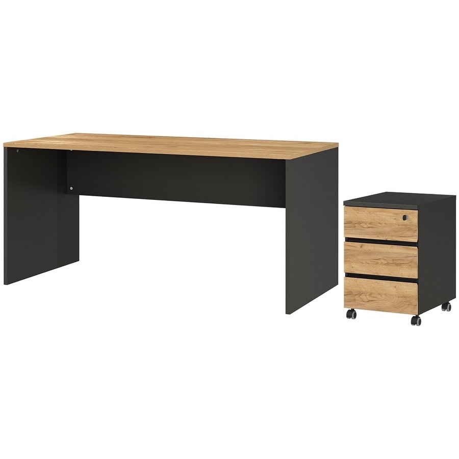 Lissabon Werkkamerset Een Grafiet / Eiken