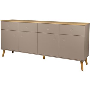 Tenzo Dot Dressoir 4-Deuren en 4-Lades Taupe/Eiken