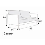 Alva 2-Zits 182 cm Bank Alva 2-Zits 182 cm Bank
