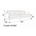 Britt 3-Zits 240 cm Bank Britt 3-Zits 240 cm Bank