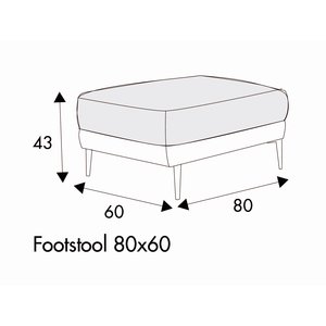 Alva Voetenbank 80 x 60 cm