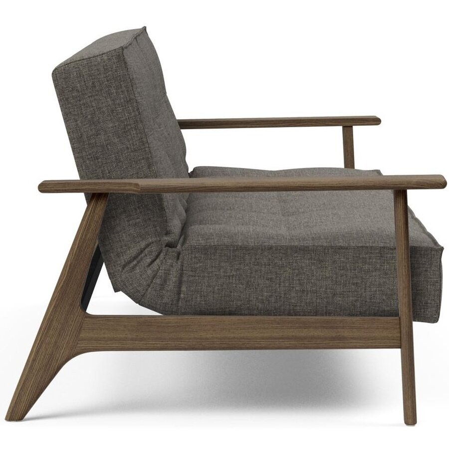 Splitback Slaapbank Donkergrijs/Gerookt Eiken Splitback Slaapbank Donkergrijs/Gerookt Eiken