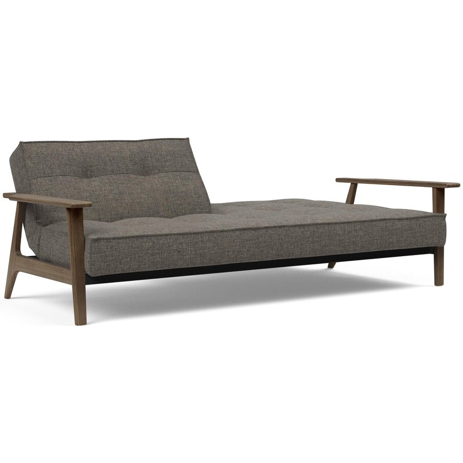 Splitback Slaapbank Donkergrijs/Gerookt Eiken Splitback Slaapbank Donkergrijs/Gerookt Eiken