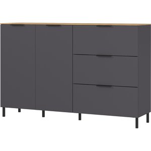 Germania California 151 cm Dressoir Grafiet / Eiken