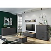 California 192 cm Dressoir Grafiet / Eiken