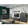 California 192 cm Dressoir Grafiet / Eiken