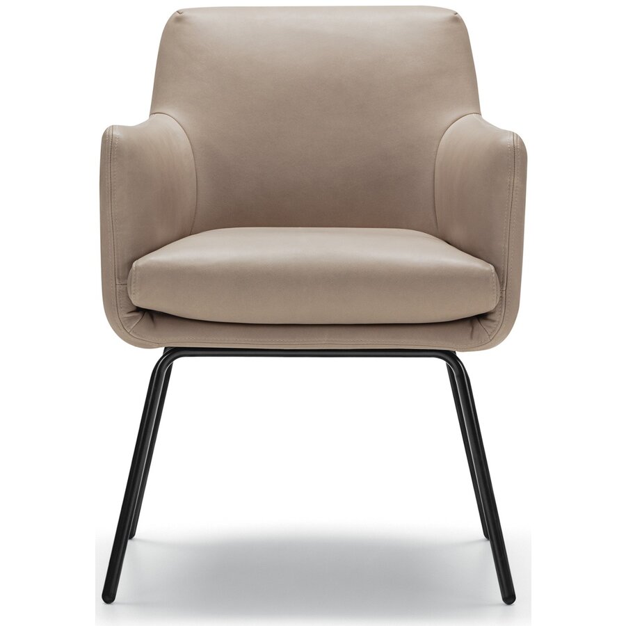 Moa Bistro Stoel Leer Zand Moa Bistro Stoel Leer Zand