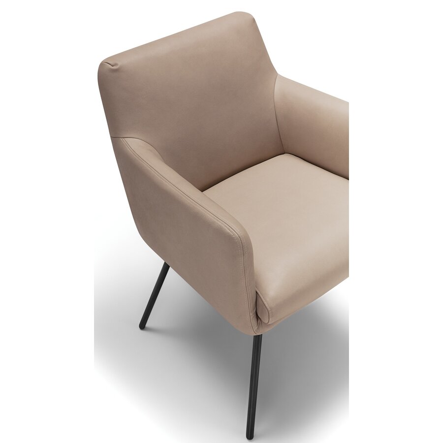 Moa Bistro Stoel Leer Zand Moa Bistro Stoel Leer Zand