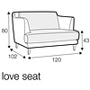 Vera Loveseat Antraciet