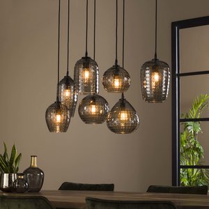 Davidi Design Hexa Hanglamp 7L Mix Smoke Grijs