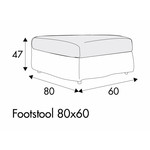 Sally Voetenbank 80 x 60 cm Met Rok Sally Voetenbank 80 x 60 cm Met Rok