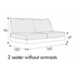 Sally 2-Zits 163 cm Bank Sally 2-Zits 163 cm Bank
