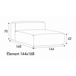 Edda Chaise Longue 144 x 168 cm Edda Chaise Longue 144 x 168 cm