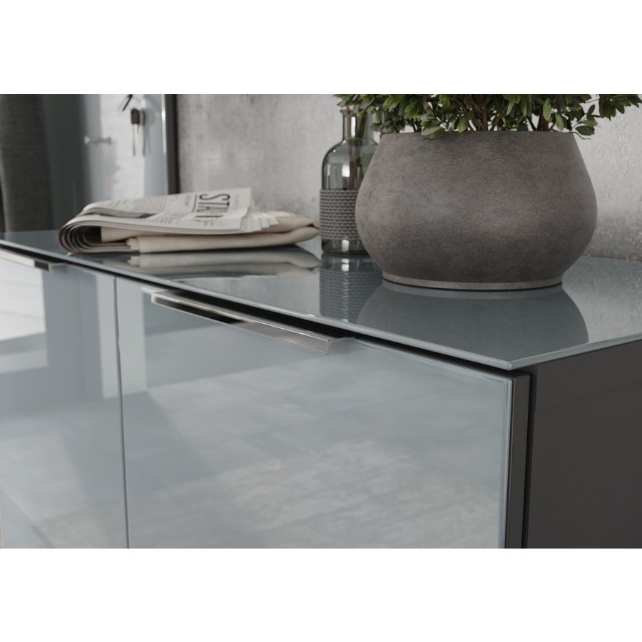 Genova Schoenenkast Grafiet / Zilvergrijs