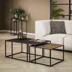 Davidi Design Chezelle Salontafel Set Brons / Zwart Davidi Design Chezelle Salontafel Set Brons / Zwart