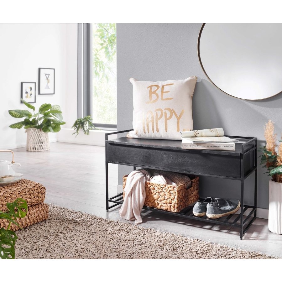 Onda Halbank met Opbergruimte Zwart
