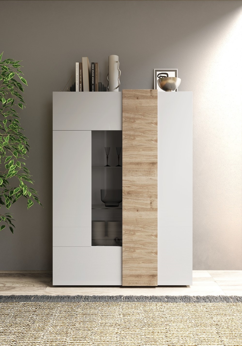 Benvenuto Design Venus Vitrinekast Wit Hoogglans / Kadiz