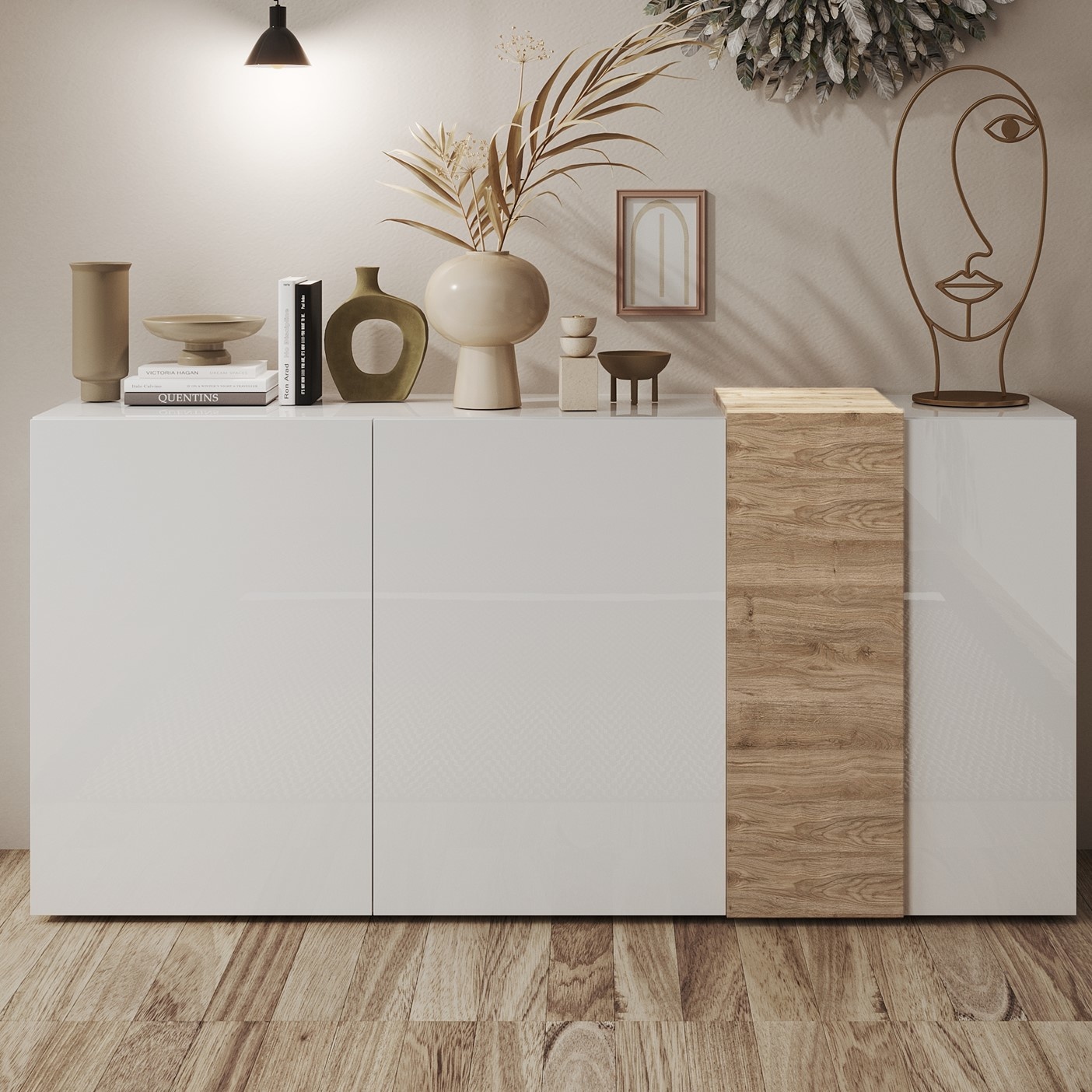 Benvenuto Design Venus Dressoir 3-Deuren Wit HG / Kadiz