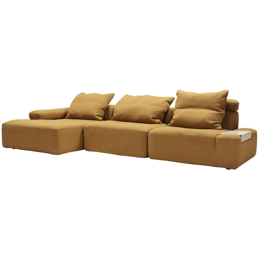 Flynn 3-zits Hoekbank Mosterd Rechts/Links Flynn 3-zits Hoekbank Mosterd Rechts/Links