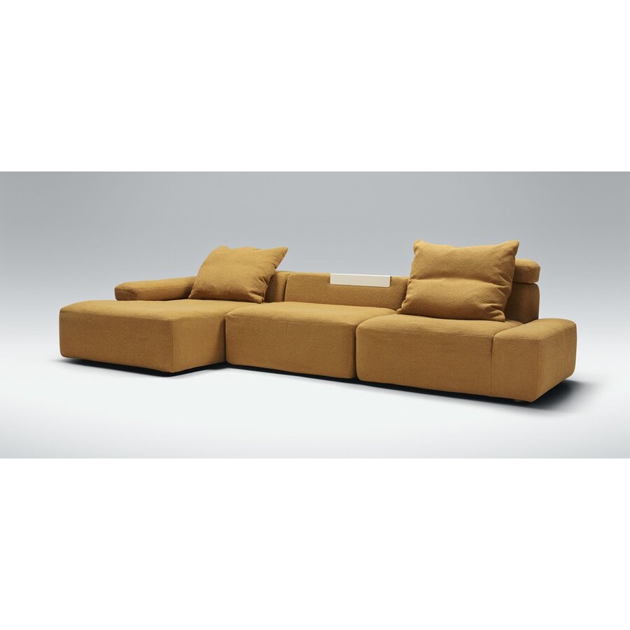 Flynn 3-zits Hoekbank Mosterd Rechts/Links Flynn 3-zits Hoekbank Mosterd Rechts/Links