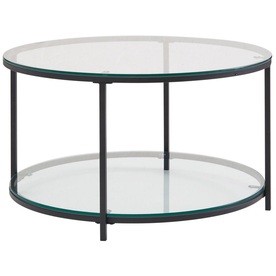 Honel Glazen Salontafel Transparant Honel Glazen Salontafel Transparant