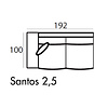 Santos 2,5-Zits 192 cm Links/Rechts