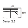 Santos 2,5-Zits 192 cm Links/Rechts