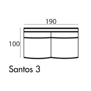 Santos 3-Zits 190 cm