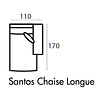 Santos Loungebank 110 x 170 cm