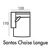 Santos Loungebank 120 x 170 cm