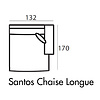 Santos Loungebank 132 x 170 cm