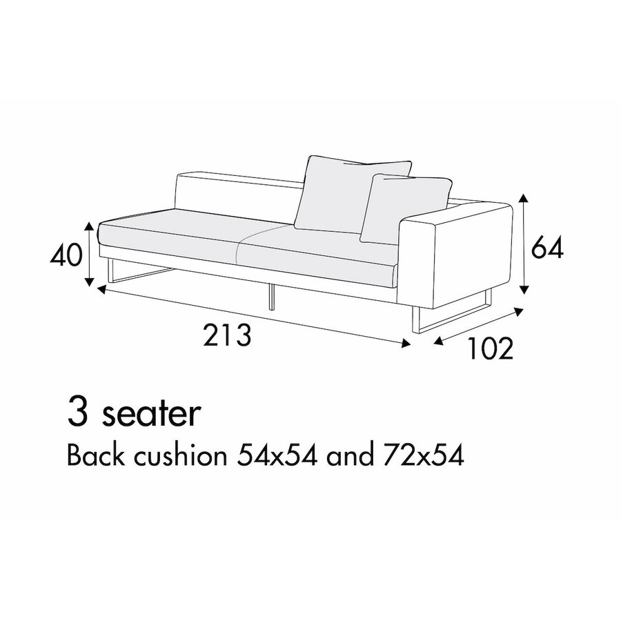 Linnea 3-Zits 213 cm Links/Rechts Linnea 3-Zits 213 cm Links/Rechts