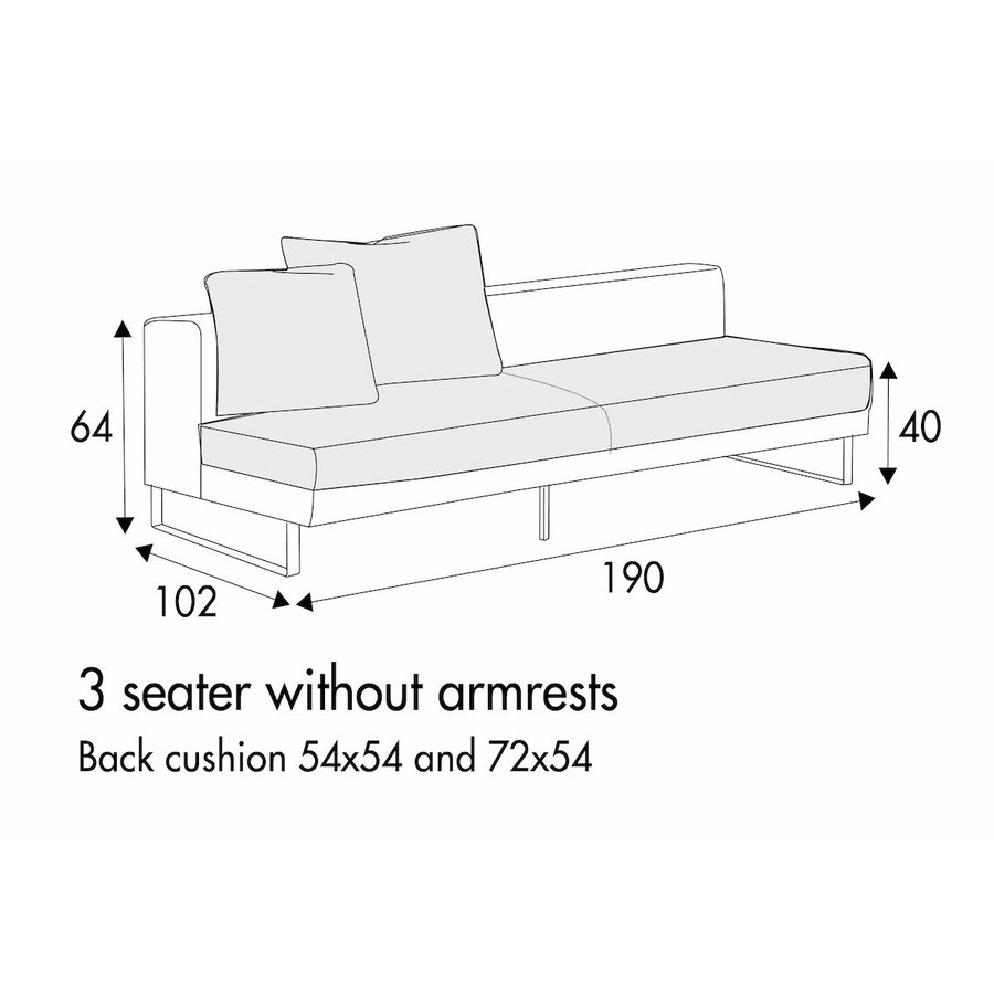 Linnea 3-Zits 190 cm Linnea 3-Zits 190 cm