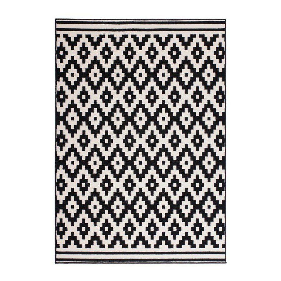 Now Vloerkleed 80 x 150 cm Zwart/Creme Now Vloerkleed 80 x 150 cm Zwart/Creme