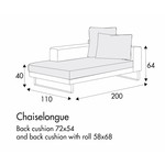 Linnea Chaise Longue 110 x 200 cm Rechts/Links Linnea Chaise Longue 110 x 200 cm Rechts/Links