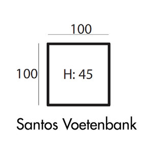 Santos Voetenbank 100 x 100 cm