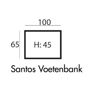Santos Voetenbank 100 x 65 cm