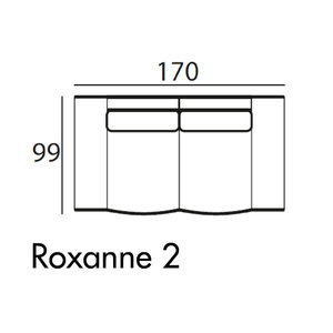 Roxanne 2-Zits 170 cm Bank