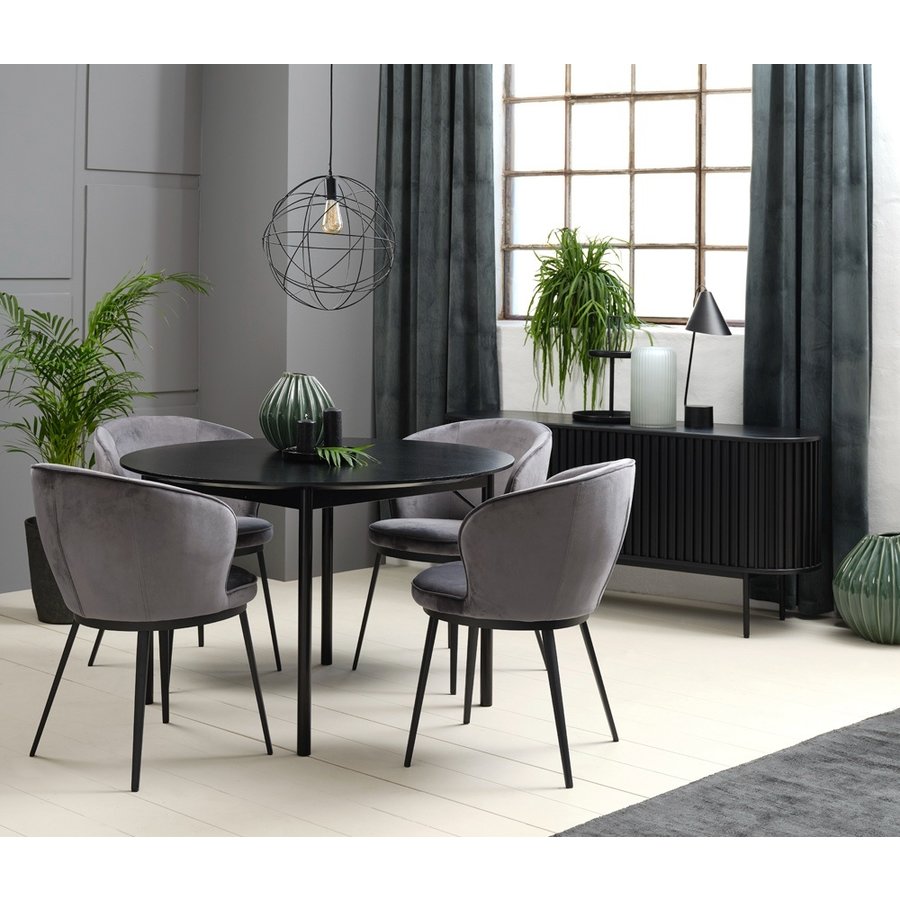 Savona Ronde Eettafel Zwart Savona Ronde Eettafel Zwart