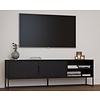 Lipp Ash Black TV meubel 2-Deuren en Open Kubus
