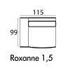 Roxanne 1,5-Zits 115 cm Links/Rechts