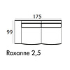 Roxanne 2,5-Zits 175 cm Links/Rechts