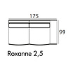 Roxanne 2,5-Zits 175 cm Links/Rechts