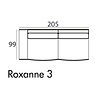 Roxanne 3-Zits 205 cm Links/Rechts